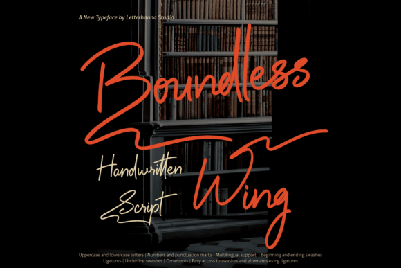 Boundless Wing: The Handwritten Script for Bold Design