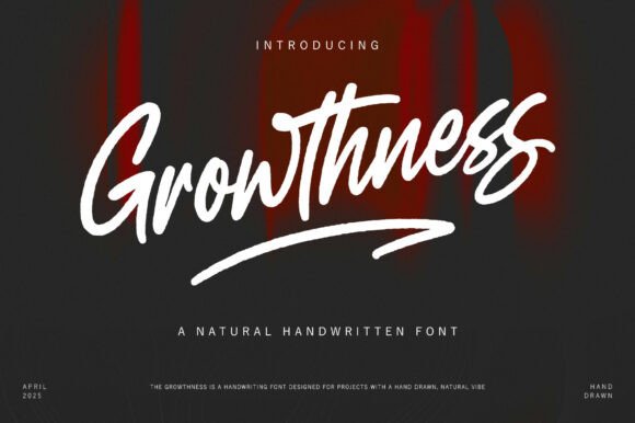 Growthness: A Handwritten Font for Authentic Design