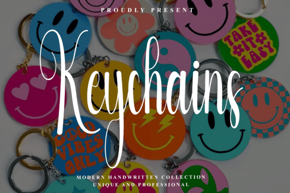 Keychains: An Autumnal Script Font for Elegant Design
