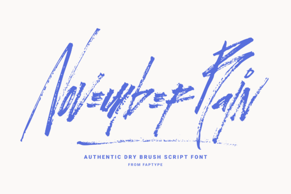 November Rain: The Authentic Brush Script Font